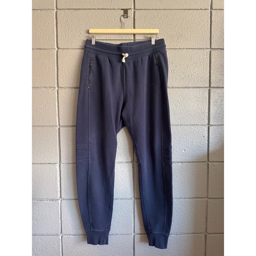 John Elliott High Rise Baseline Joggers in Navy Blue size 4